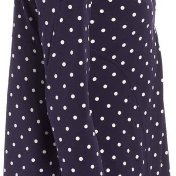 Chaus Navy and White Polka Dot Long Sleeve Dress - Picture 4 of 5